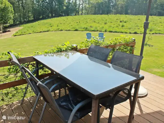 L'Hirondelle - un lugar especial en Francia, Morbihan, Ploërdut - casa vacacional una de las 2 terrazas con vista al campo