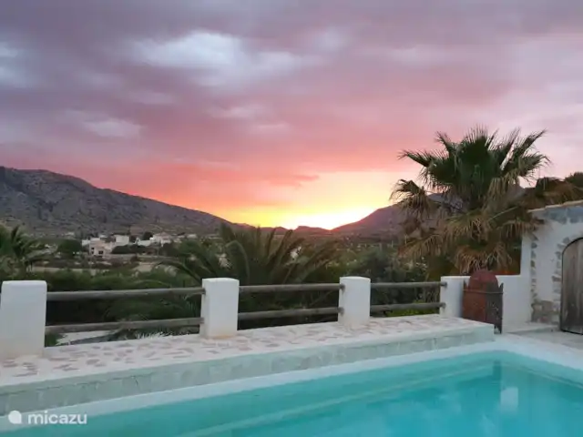 Location de Vacances Espagne, Costa Blanca, Hondón de las Nieves, maison de vacances - Cueva La Canalosa Magnifiques couchers de soleil
