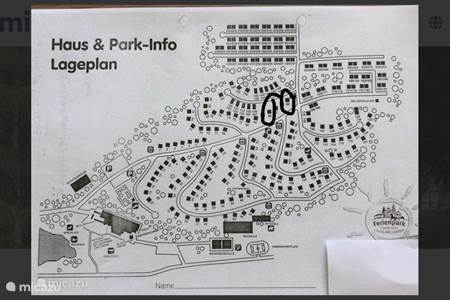 Location of the cottages in the park