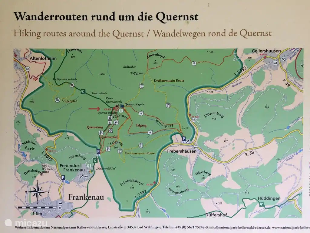 Wanderwege in unmittelbarer Nähe der Hütte