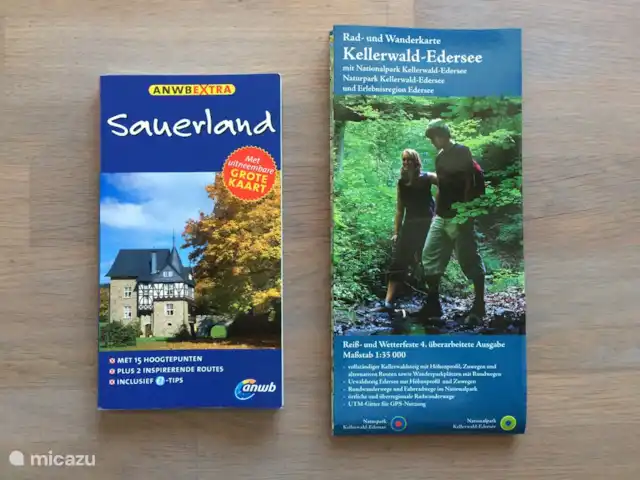 *Bosrijk* Kellerwald Edersee Unesco huren in Duitsland, Sauerland, Frankenau - vakantiehuis Kaarten aanwezig in het huisje