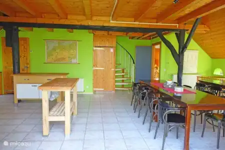 Vacation rental Netherlands, Drenthe, De Wolden farmhouse The Roos family Drenthse large kitchen