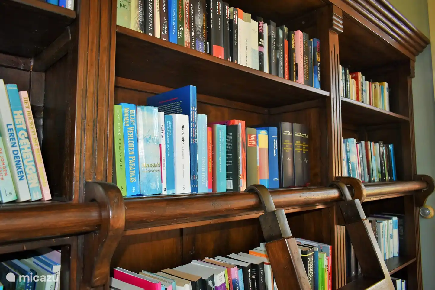 In de boekenkast is er voor ieder wat wils te vinden.