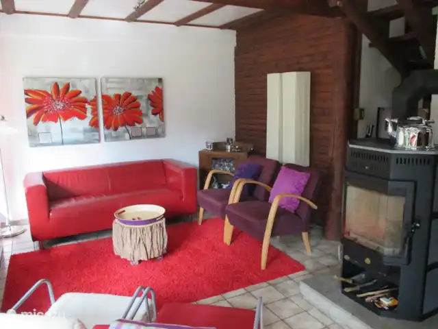 Maison de vacances Am Sternberg 69 | Allemagne, Sauerland, Frankenau - maison de vacances salon avec poêle à bois