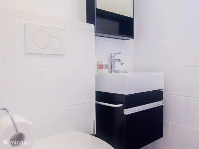 Location de Vacances Aruba, Paradera, Modanza, villa - Villa La Granda Salle de bain 2 avec douche à l'italienne, vasque et WC