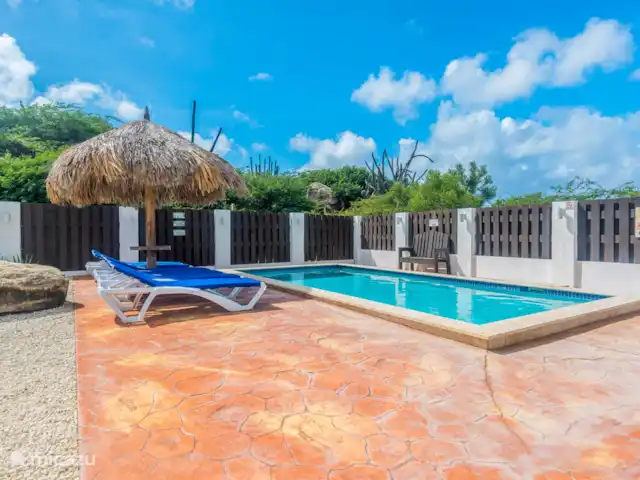 Location de Vacances Aruba, Paradera, Modanza, villa - Villa La Granda La piscine avec palapa pour l'ombre