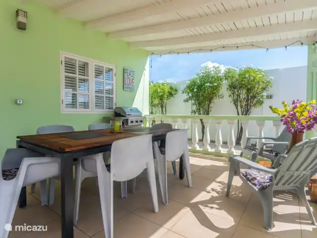 Location de Vacances Aruba, Paradera, Modanza, villa - Villa La Granda Le coin repas avec BBQ