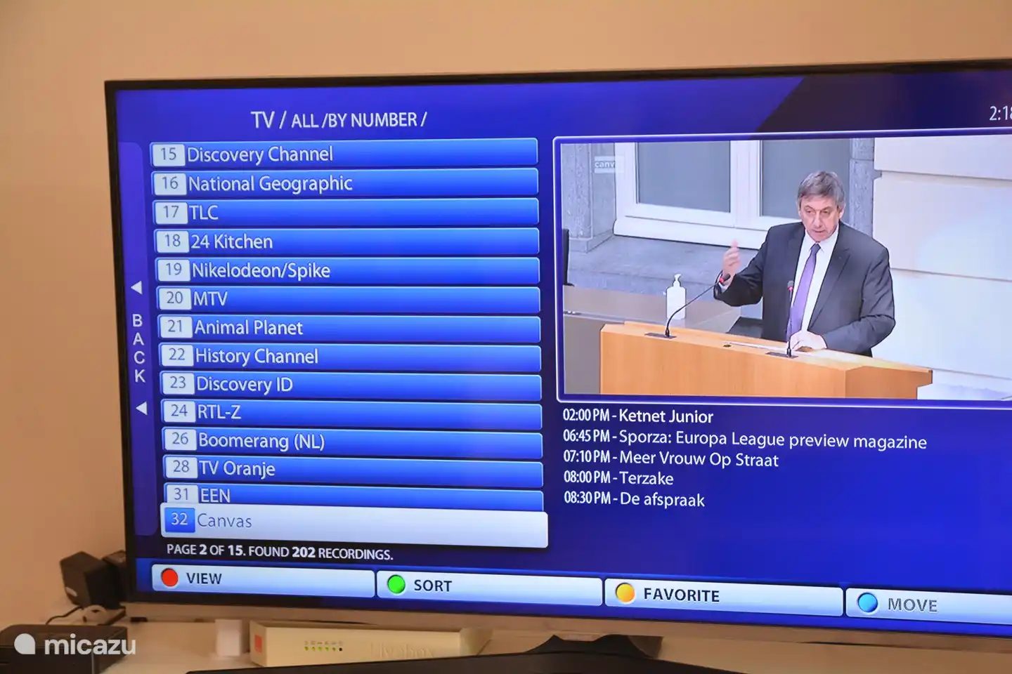 IPTV met toegang tot vele tv-kanalen