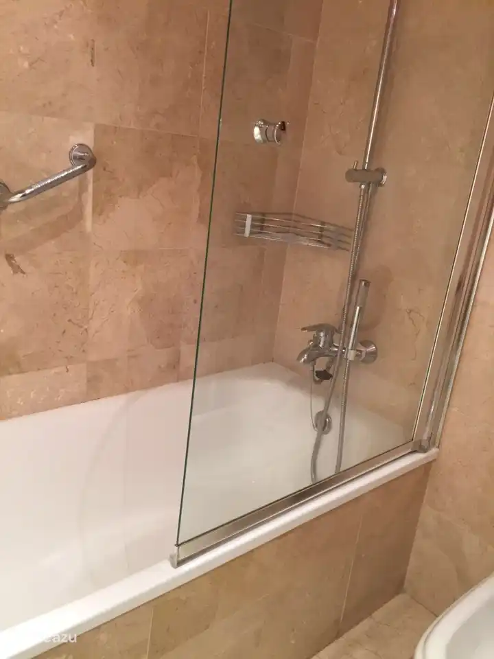 de master-badkamer - wordt vernieuwd in maart 2025, met inloopdouche