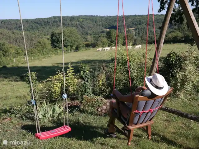 Le Coquelicot | France, Dordogne, Clermont-de-Beauregard - maison de vacances Chaise berçante avec une belle vue