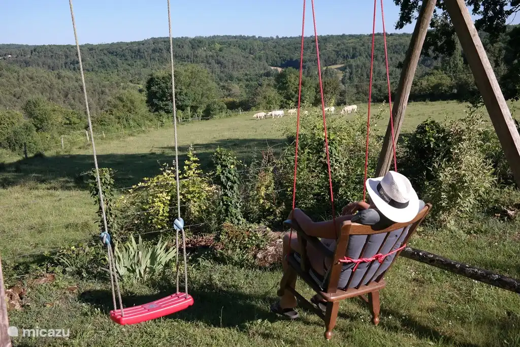 Schaukelstuhl mit schöner Aussicht