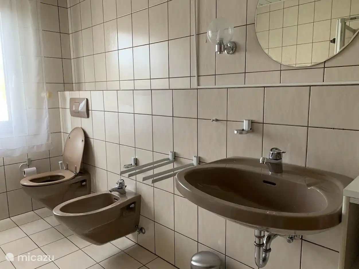 Cuarto de ba&#241;o con inodoro y lavabo.