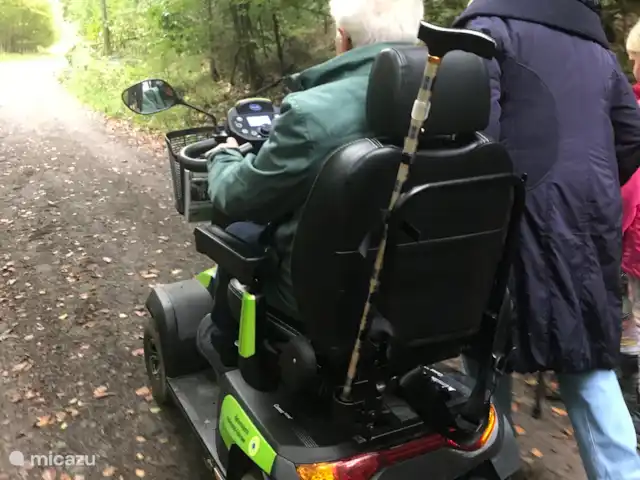 Vélos électriques de randonnée *The Apple Blossom* | Allemagne, Sauerland, Frankenau - maison de vacances À la Kellerwalduhr, vous pouvez emprunter gratuitement un scooter de mobilité pour une promenade dans la forêt, si vous avez des difficultés à marcher.