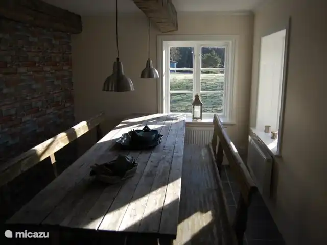 Eskebo | Suède, Västergötland, Torestorp - cabane en bois / lodge cuisine, coin repas