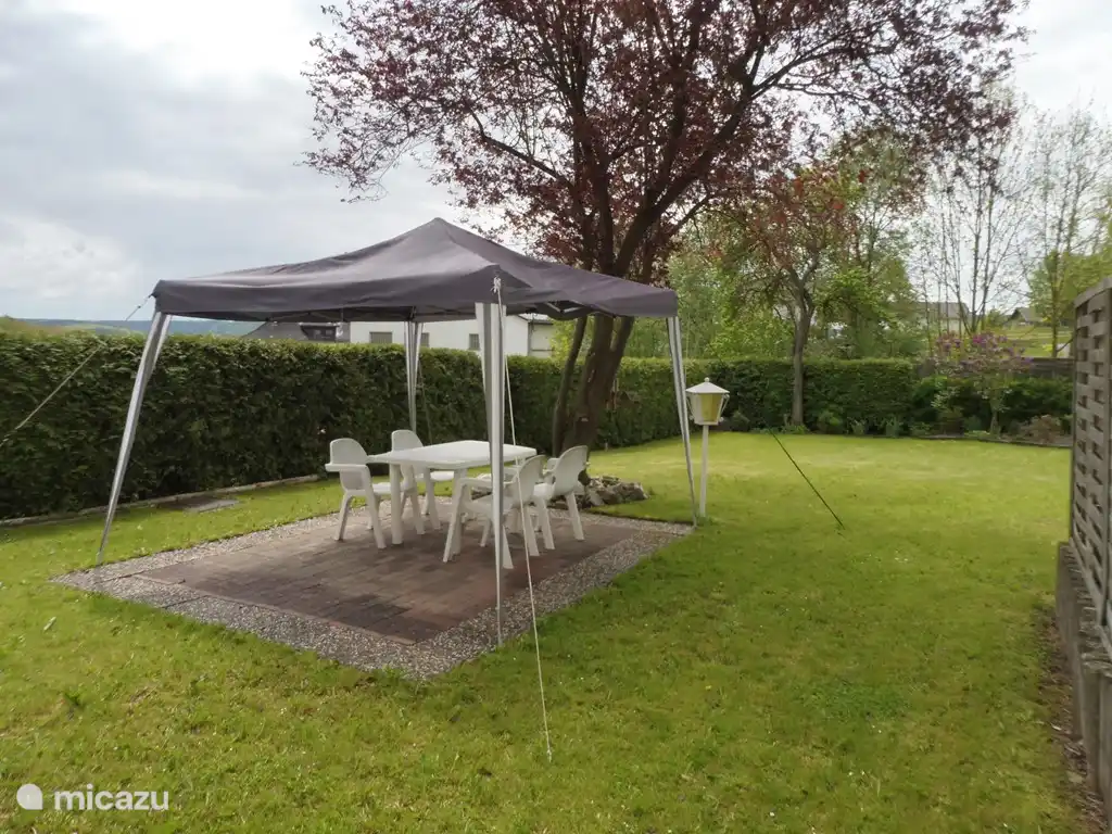 communal garden with a barbecue