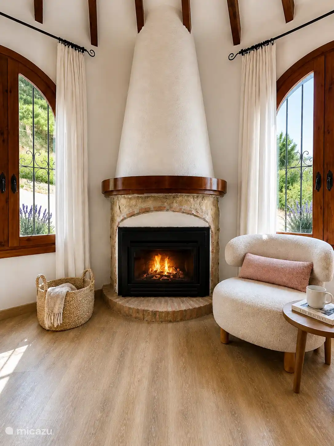 Gas heater for winter. The air conditioners can also heat and are present in every room