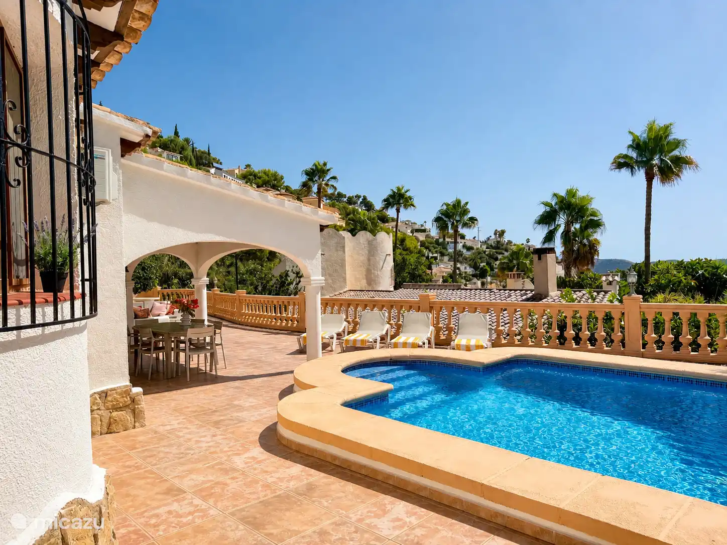 Part of our terrace and pool