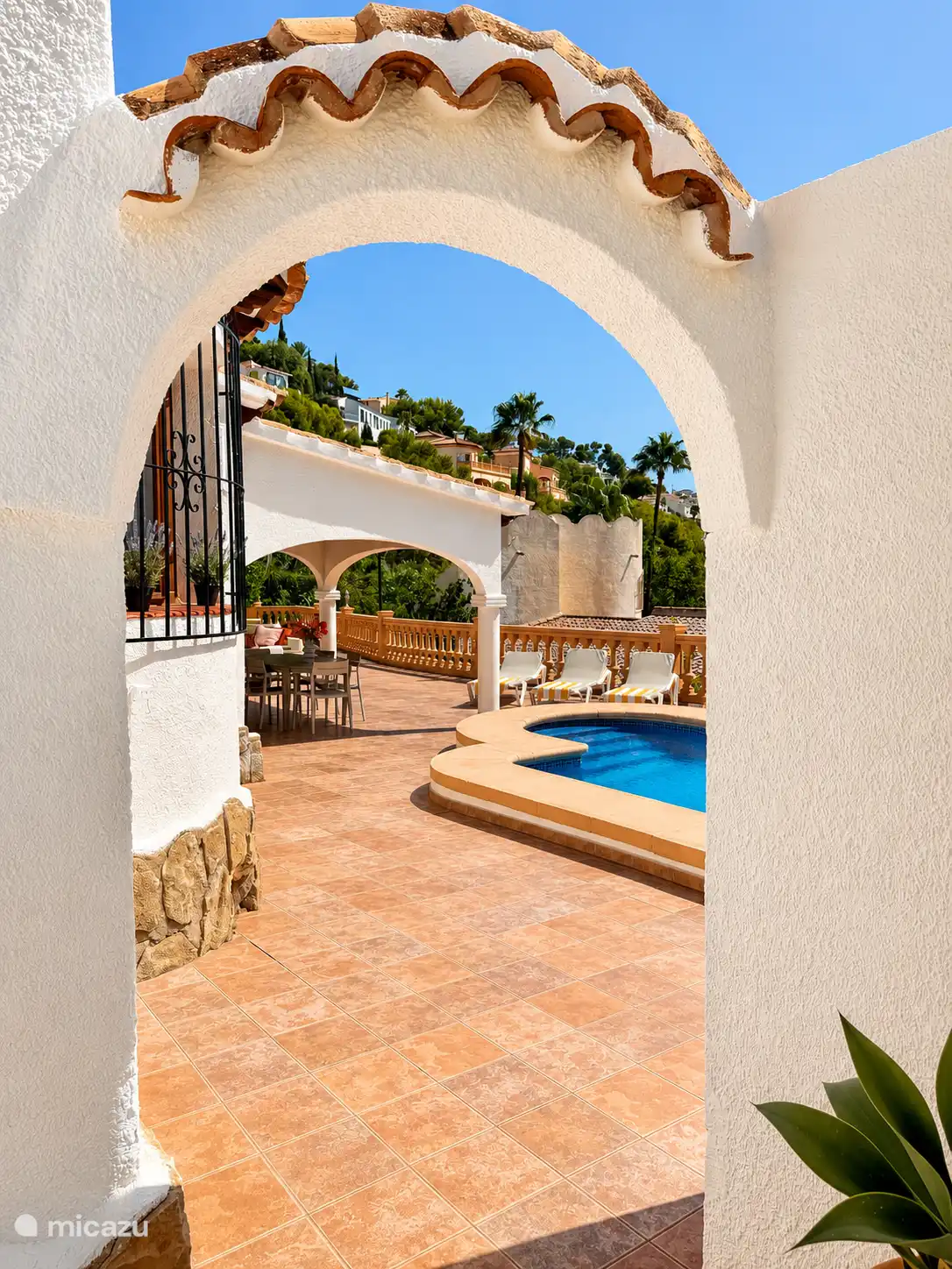 Part of our terrace and Spanish arch
