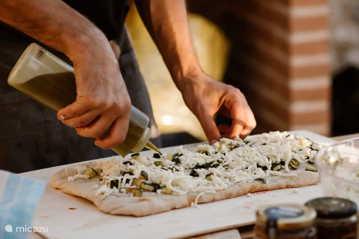 De délicieuses pizzas de notre propre four