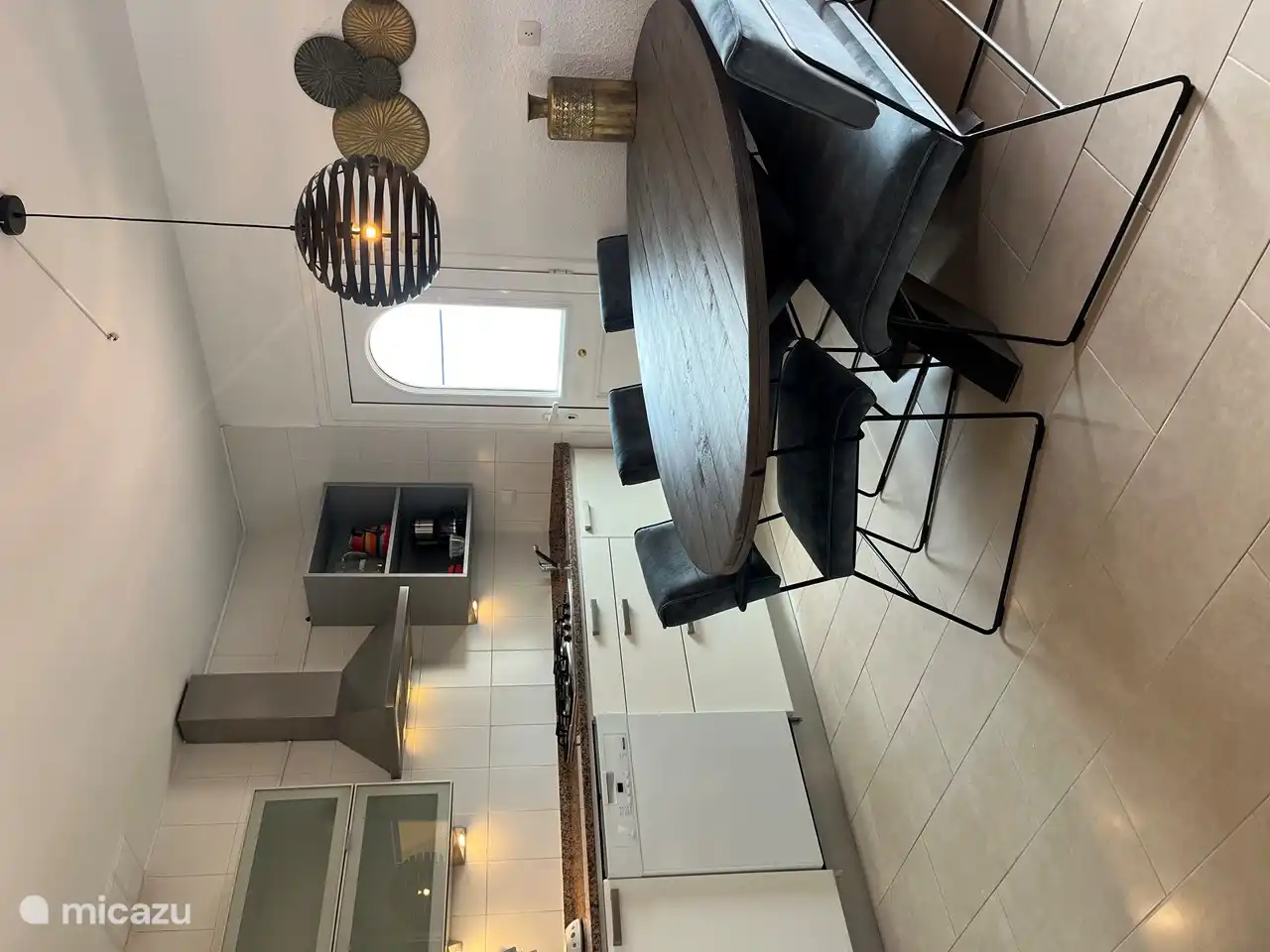 The cozy dining area