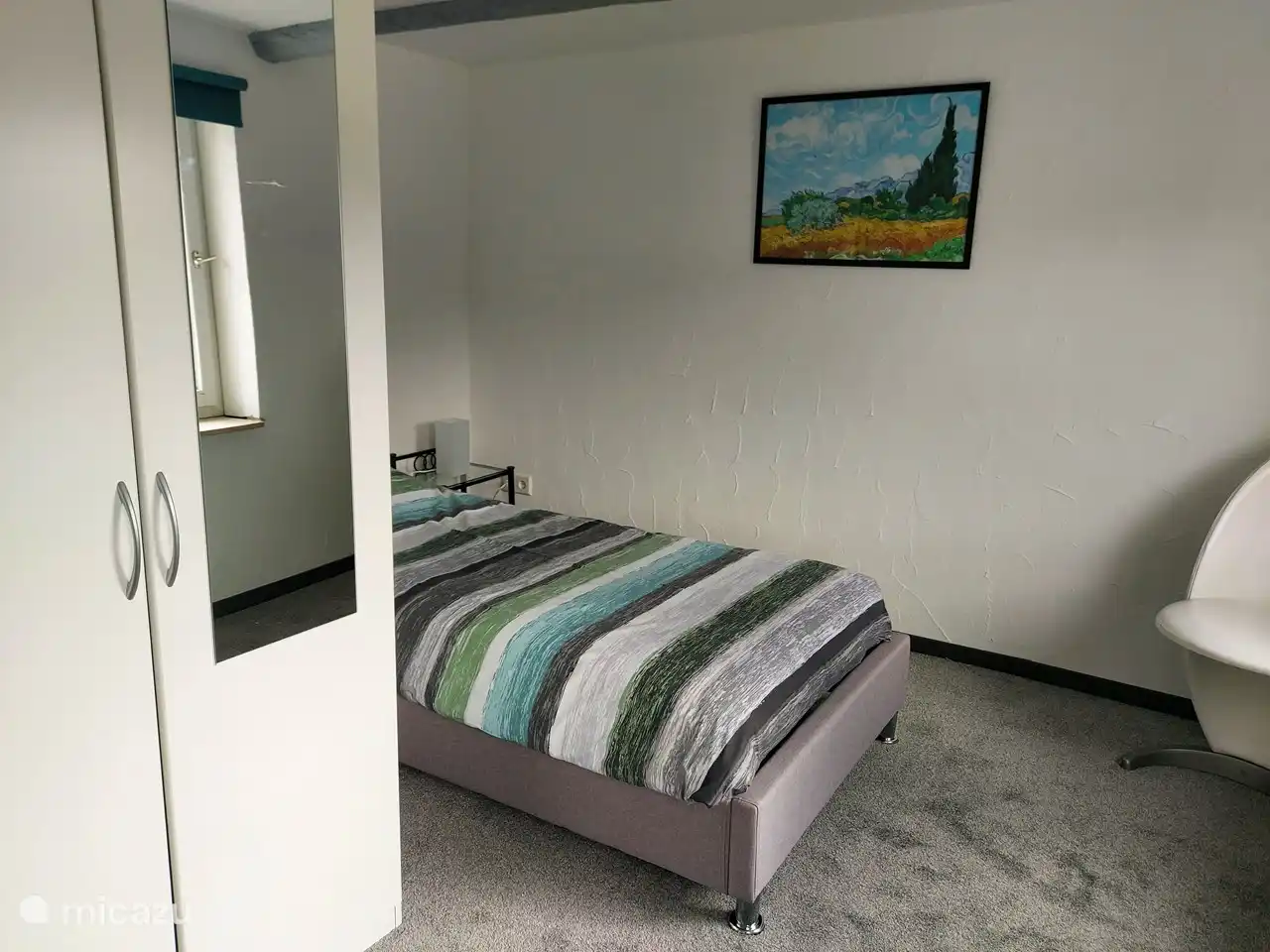 Schlafzimmer mit 2 Einzelbetten.