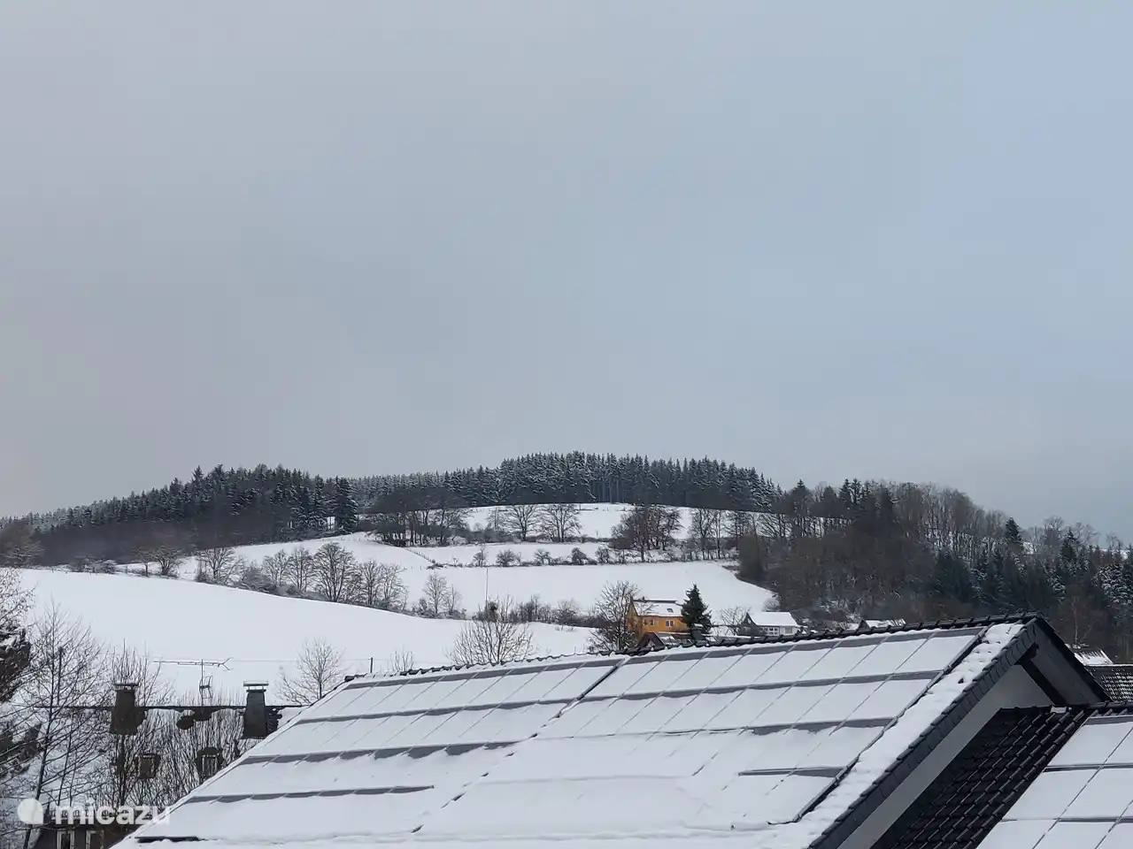 Winterblick vom Zimmer aus.