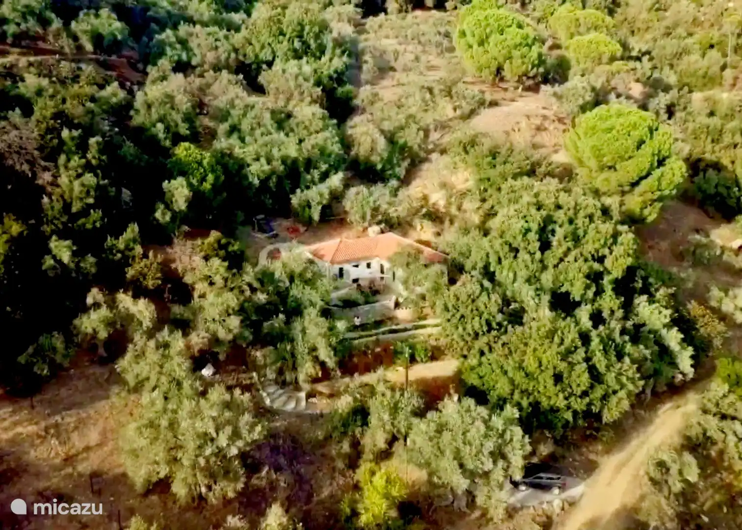 Parking downstairs and cottage is higher