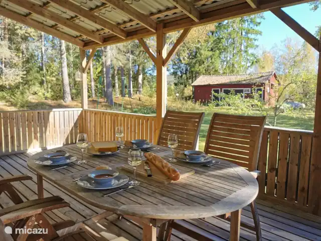 Huuske Wieghert | Suède, Värmland, Munkfors - maison de vacances de la véranda donnant sur le jardin plein d'intimité