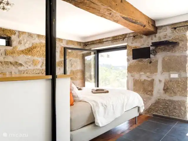 Lugar do Pego huren in Portugal, Viseu, Tondela - vakantiehuis Slaapkamer begane grond met terras ervoor en patio er naast