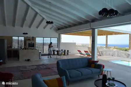 Vakantiehuis Bonaire, Bonaire, Kralendijk villa Villa Vincent leefruimte