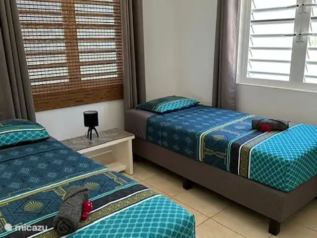 Villa Rayo di Solo con vista al mar en Curazao, Bandabou (oeste), Fontein - villa 3er dormitorio con dos camas individuales