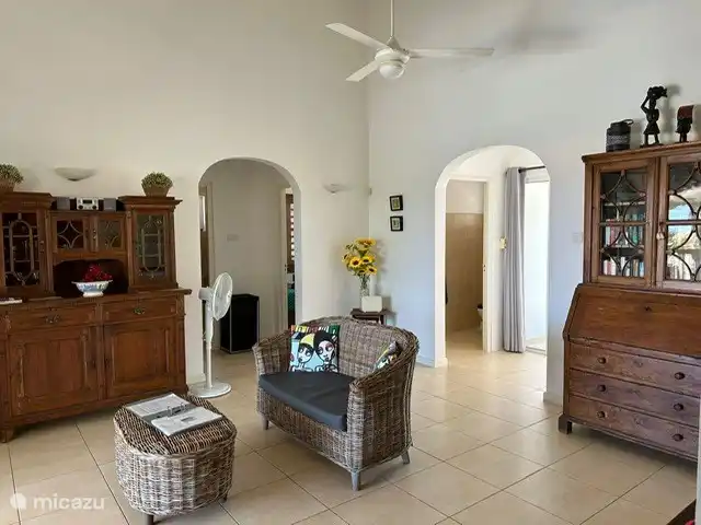 Villa Rayo di Solo con vista al mar en Curazao, Bandabou (oeste), Fontein - villa Sala de estar
