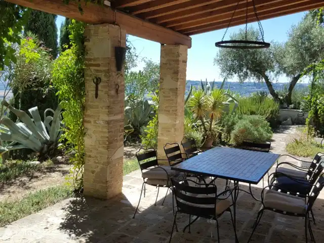 Villa Bellavista en Italia, Lacio, Stimigliano - casa vacacional Patio/ Terraza