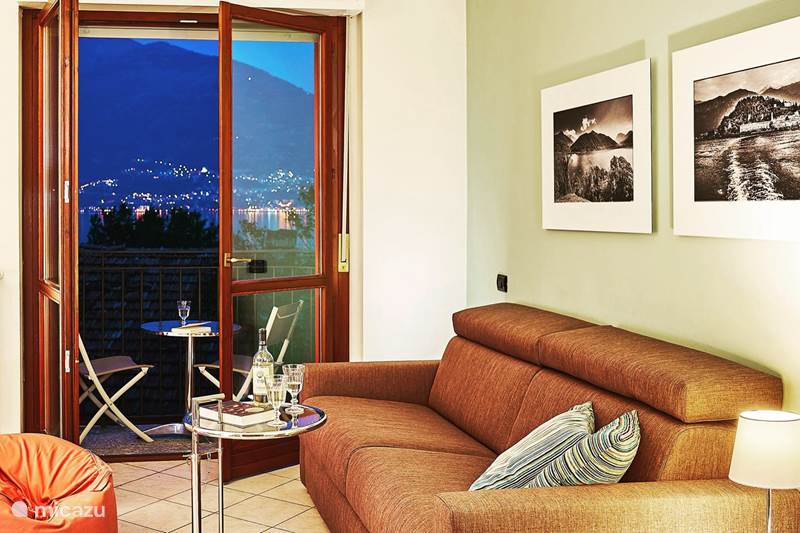 Vakantiehuis Italië, Comomeer, Acquaseria Appartement Panoramisch meerzicht - Strand 
