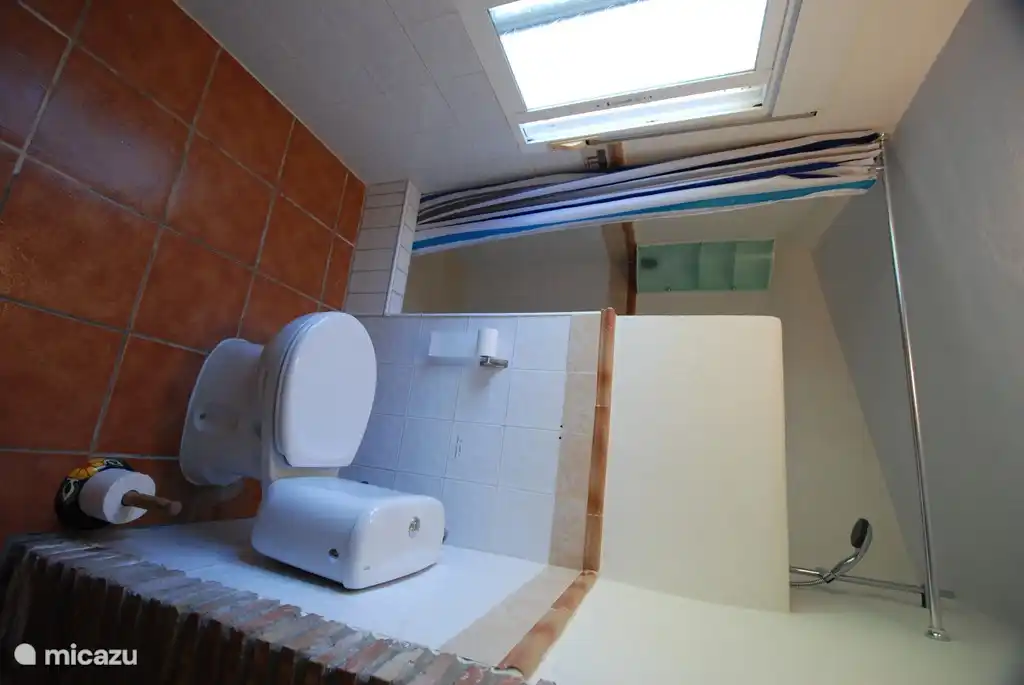 Casa de invitados, cuarto de ba&#241;o con amplia ducha a ras de suelo.