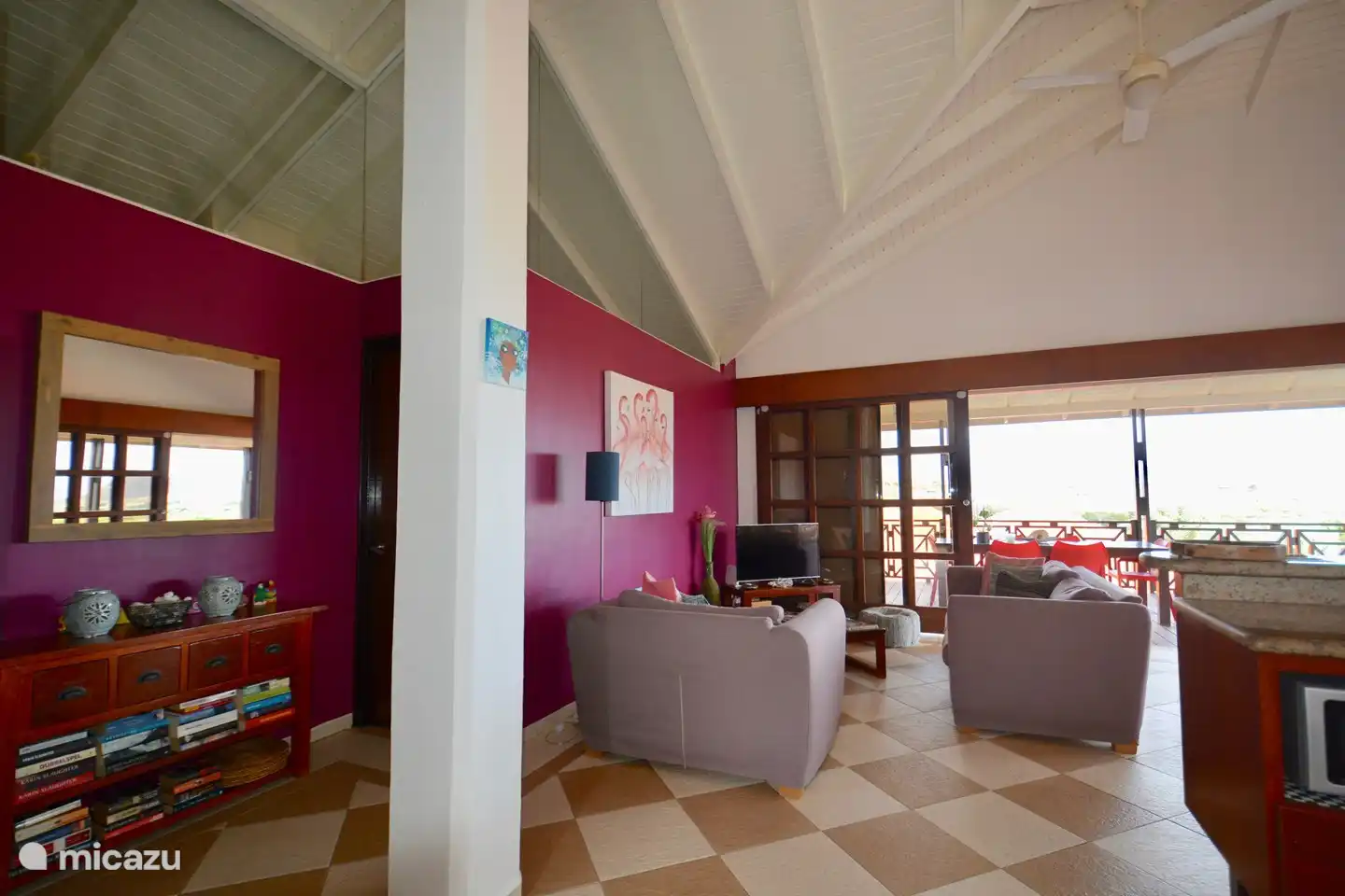 El salón de la villa