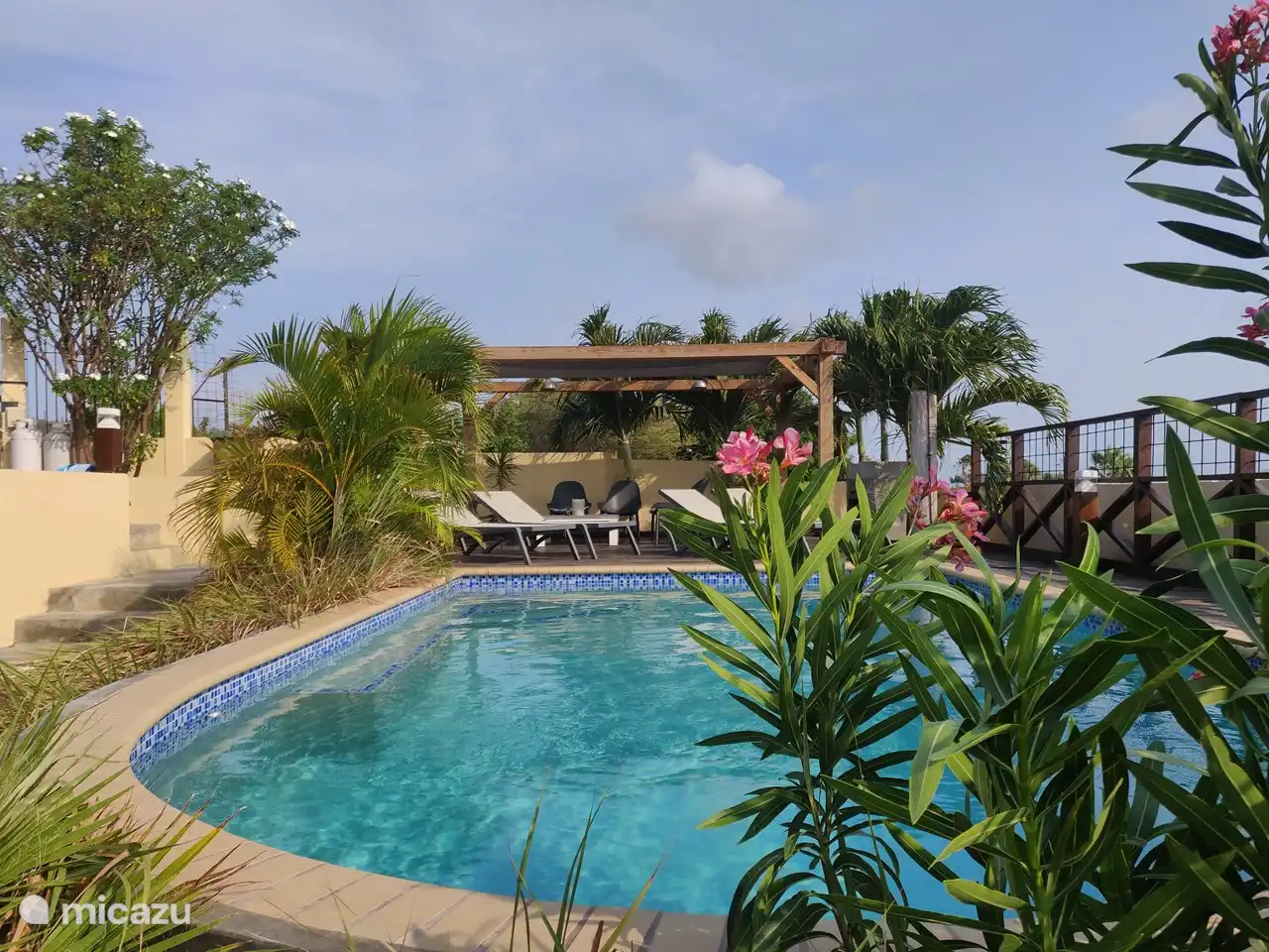 Zwembad met magnesium water gevuld