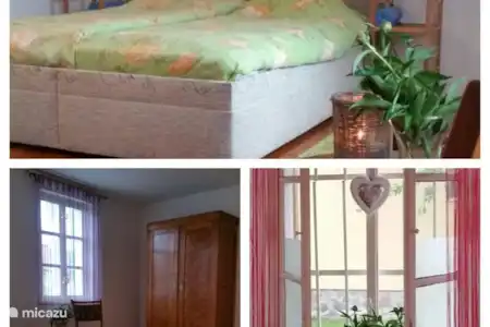 Vakantiehuis Hongarije, Baranya, Véménd vakantiehuis De witte wasbeer 1/ Feher Mosomedve Grote slaapkamer