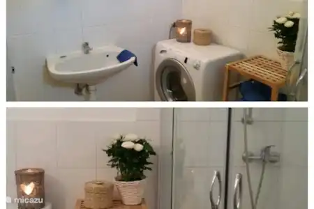 Vakantiehuis Hongarije, Baranya, Véménd vakantiehuis De witte wasbeer 1/ Feher Mosomedve Badkamer