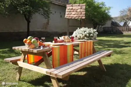 Vakantiehuis Hongarije, Baranya, Véménd vakantiehuis De witte wasbeer 1/ Feher Mosomedve Tuin
