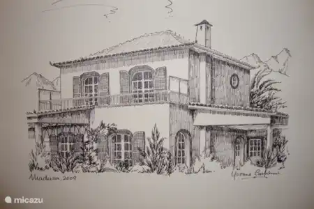 Vakantiehuis Portugal, Madeira, Calheta appartement Apartement Yvonne Pentekening