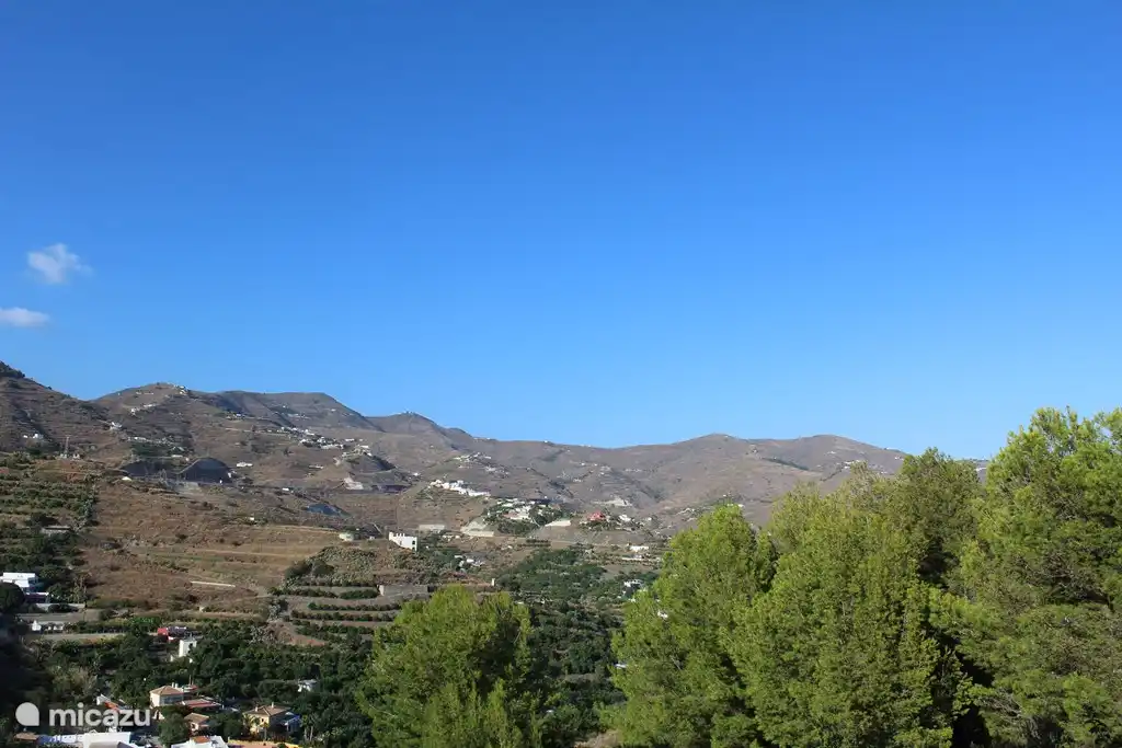 Blick von der Terrasse und vom Wohnzimmer aus