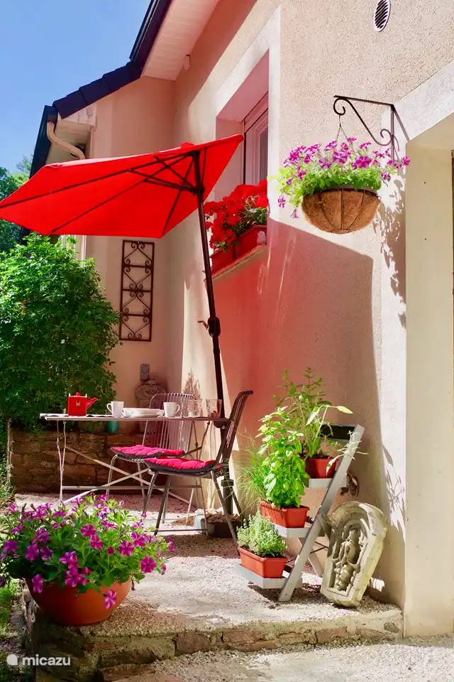 Die Frühstücksterrasse.