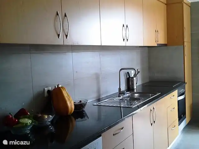 Villa Lugar do Pego huren in Portugal, Viseu, Tondela - villa Grote open keuken met vaatwasser, keramische kookplaat, oven, koelvriescombi, espresso-apparaat, waterkoker en alle keukenbenodigdheden.
