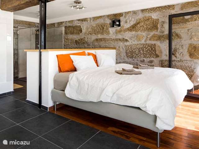 Casa vacacional Portugal, Beiras – apartamento Amplio dormitorio en la planta baja y cocina 1.