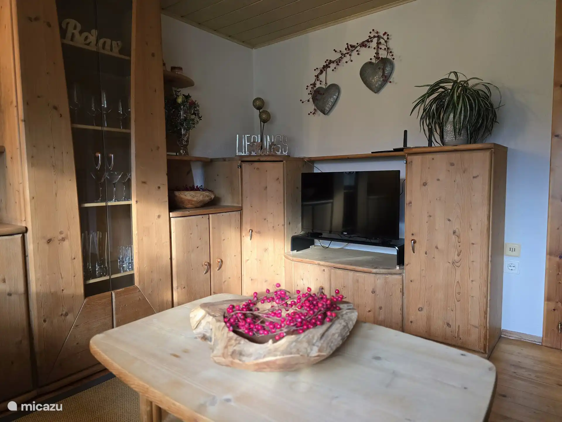 Acogedor rincón de TV en la sala de estar