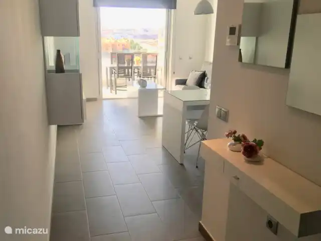 Playa de naturaleza acuática en España, Costa Blanca, La Mata - apartamento vista desde el pasillo