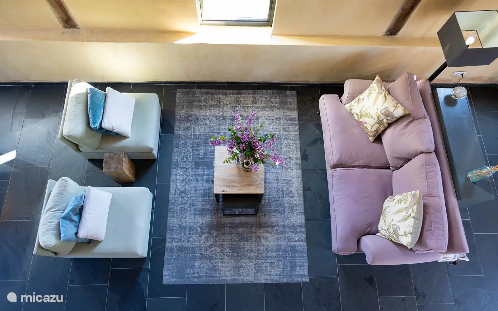 Bovenaanzicht zithoek