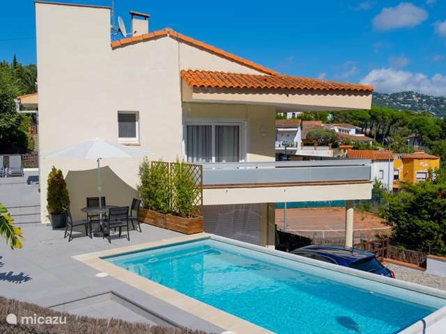 Ferienwohnung Spanien, Costa Brava, Blanes - ferienhaus Casarulin: Swimmingpool, Klimaanlage, Meerblick