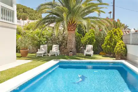 Vakantiehuis Spanje, Costa del Sol, Marbella villa Zeezicht Villa Costa del Sol Tuin